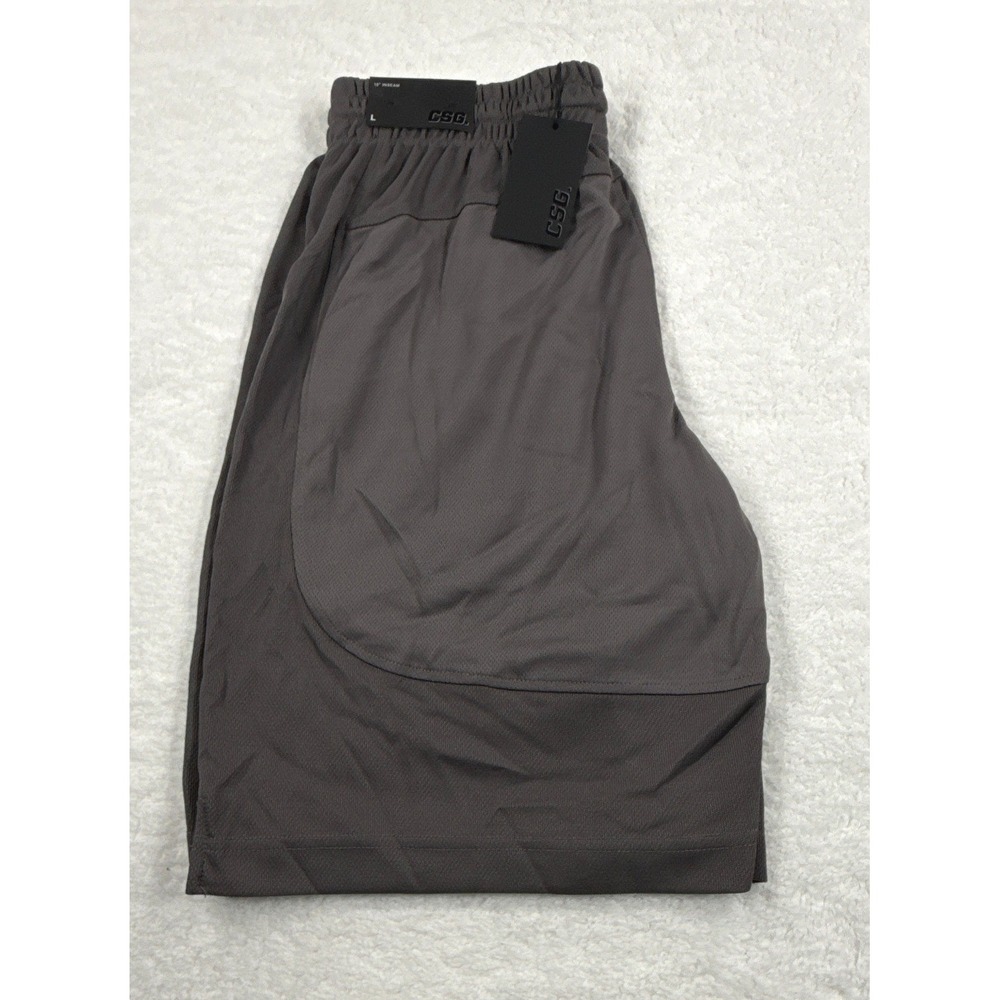 CSG Champs Sports Gear Mens Large Gray Basketball Gym Shorts NWT